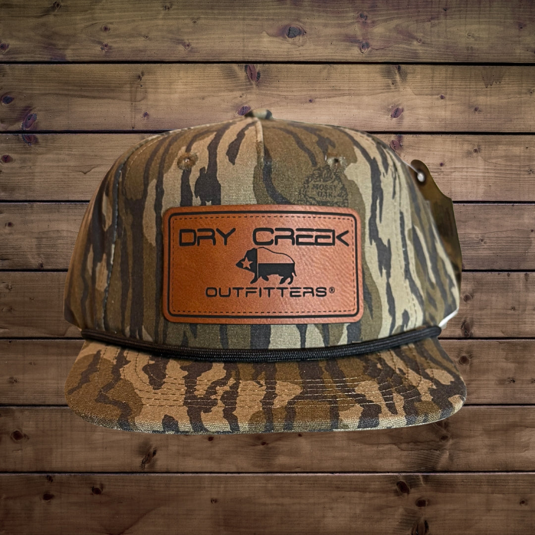 Youth Mossy Oak Old Bottomland Full Logo Trucker Hat