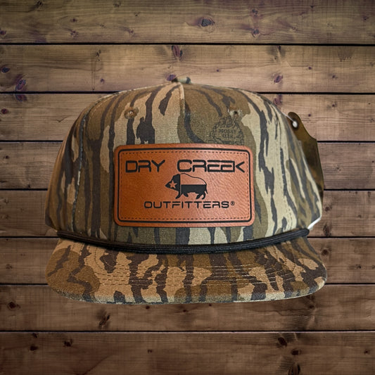 Youth Mossy Oak Old Bottomland Full Logo Trucker Hat