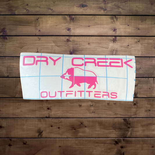 Dry Creek Outfitters Pink Bumper Sticker